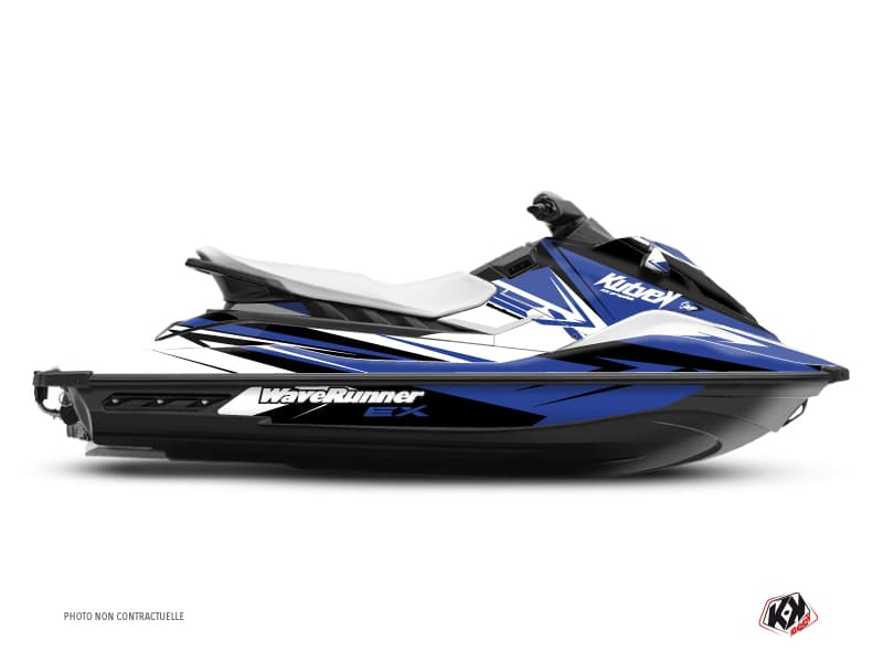 deko-set jetski yamaha ex sport stage weiß-blau 