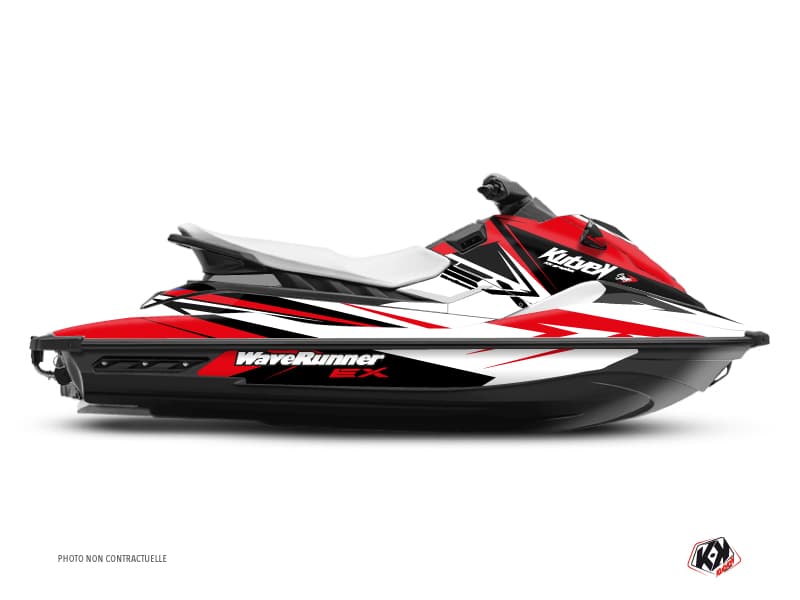 deko-set jetski yamaha ex sport stage weiß-rot 