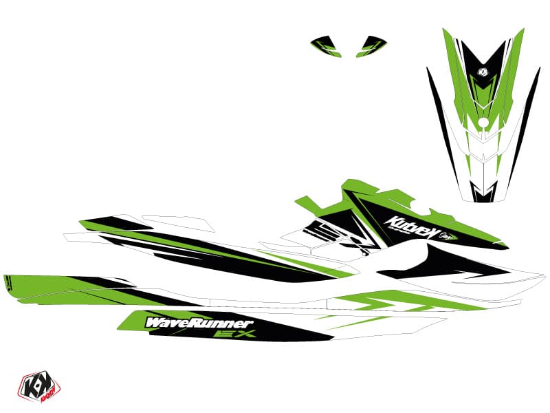 deko-set jetski yamaha ex sport stage weiß-grün | Yamaha | Kutvek - View 2