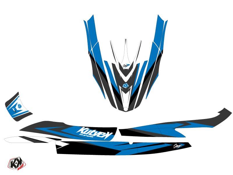 kit graphique jet-ski yamaha fzr stage bleu-noir | Yamaha | Kutvek - View 2