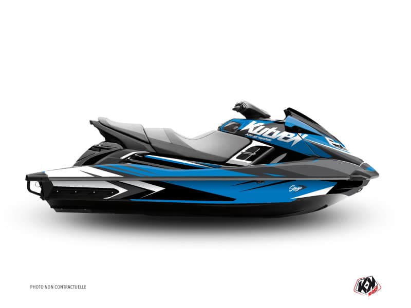 kit graphique jet-ski yamaha fzr stage bleu-noir  