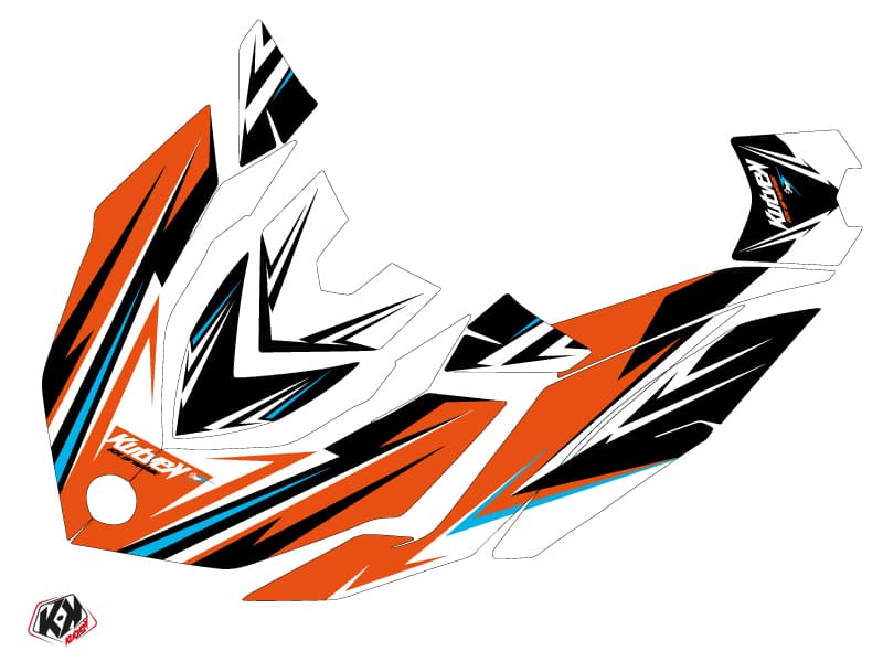 kit graphique jet-ski seadoo gtr stage orange-bleu | Seadoo | Kutvek - View 2