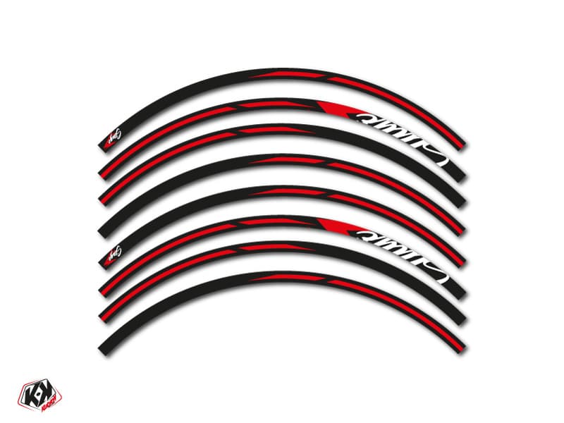 kit graphique tour de jantes motocross stage rouge | Tour de Jantes | Kutvek - View 2