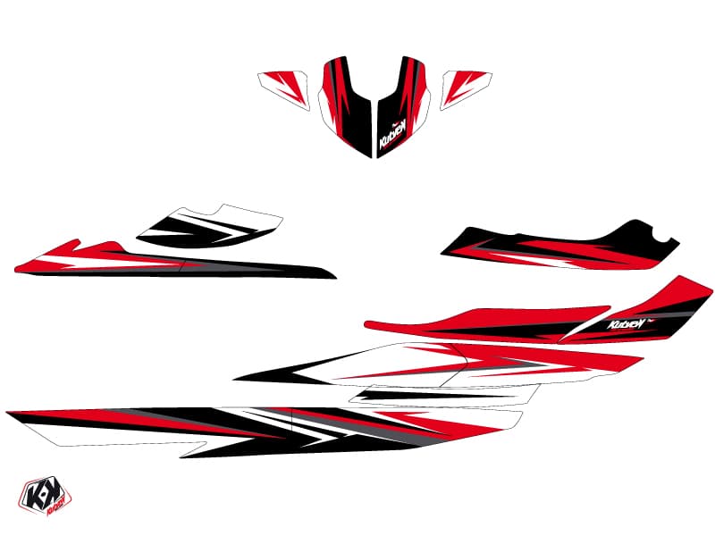 kit graphique jet-ski seadoo rxt stage rouge-noir | Seadoo | Kutvek - View 2