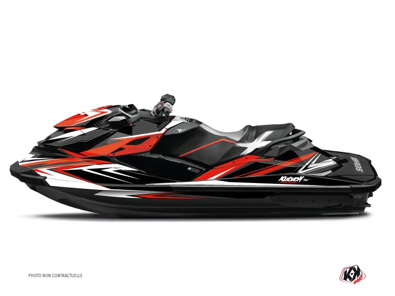 kit graphique jet-ski seadoo rxt stage rouge-noir | Seadoo | Kutvek
