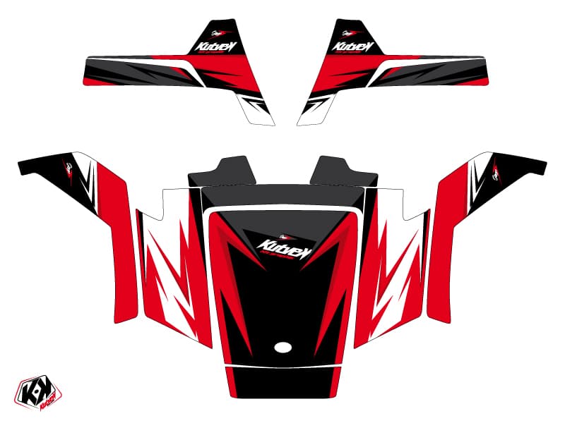 kit graphique ssv polaris rzr 170 stage noir-rouge | Polaris | Kutvek - View 2