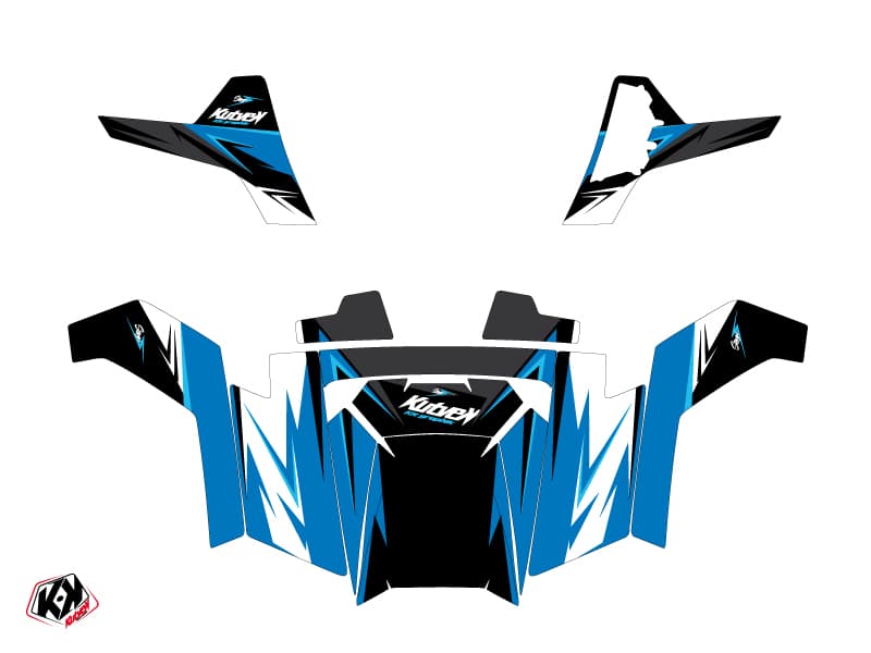 kit graphique ssv stage polaris rzr 570 bleu | Polaris | Kutvek - View 2