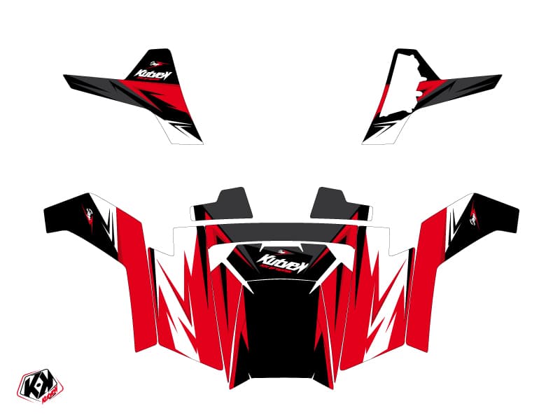 kit graphique ssv polaris rzr 570 stage noir-rouge | Polaris | Kutvek - View 2