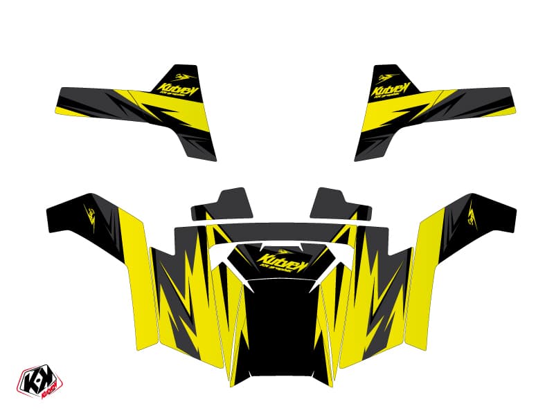 kit graphique ssv polaris rzr 800 stage noir-jaune | Polaris | Kutvek - View 2