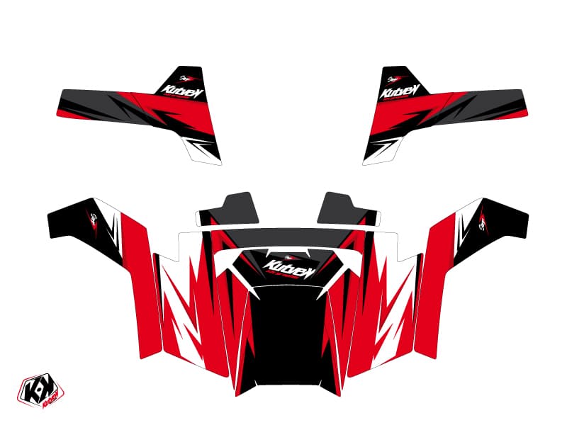 kit graphique ssv polaris rzr 800 stage noir-rouge | Polaris | Kutvek - View 2