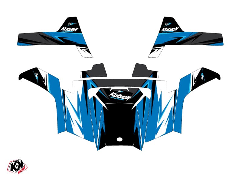 kit graphique ssv polaris rzr s 800 stage bleu | Polaris | Kutvek - View 2