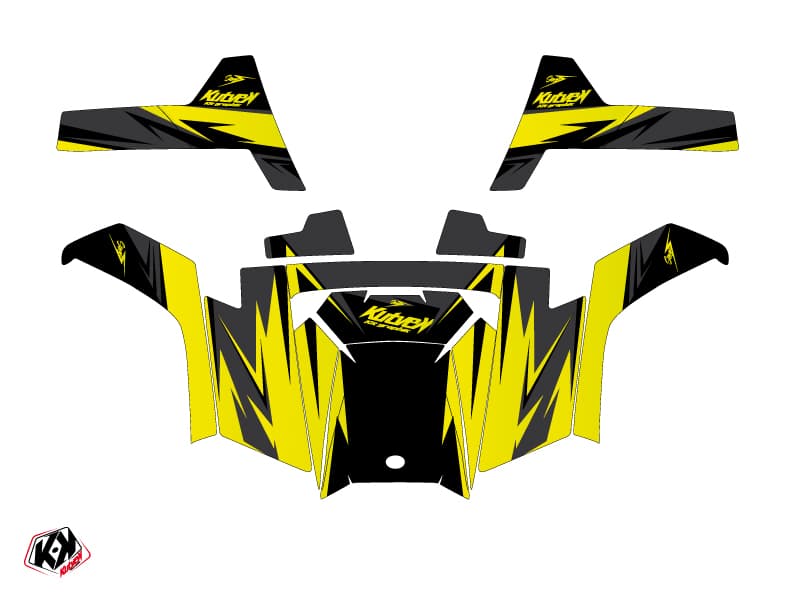 Kit graphique SSV Stage Polaris RZR 800 S Noir Jaune | Polaris | Kutvek - View 2