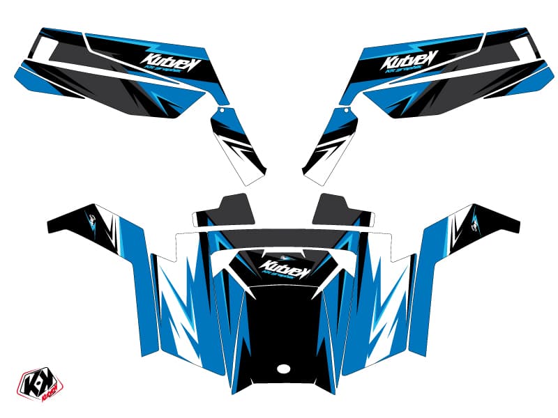 kit graphique ssv polaris rzr xp 900 stage bleu | Polaris | Kutvek - View 2