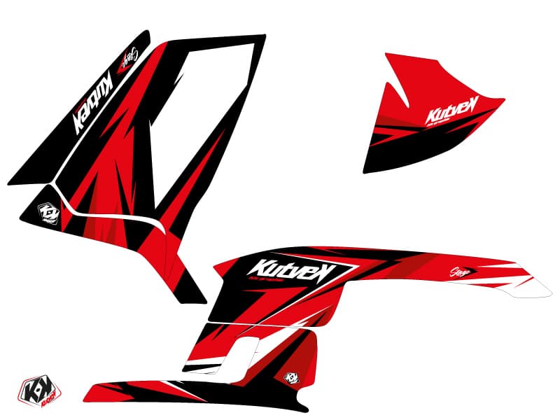 kit graphique quad polaris scrambler 500 stage rouge | Polaris | Kutvek - View 2