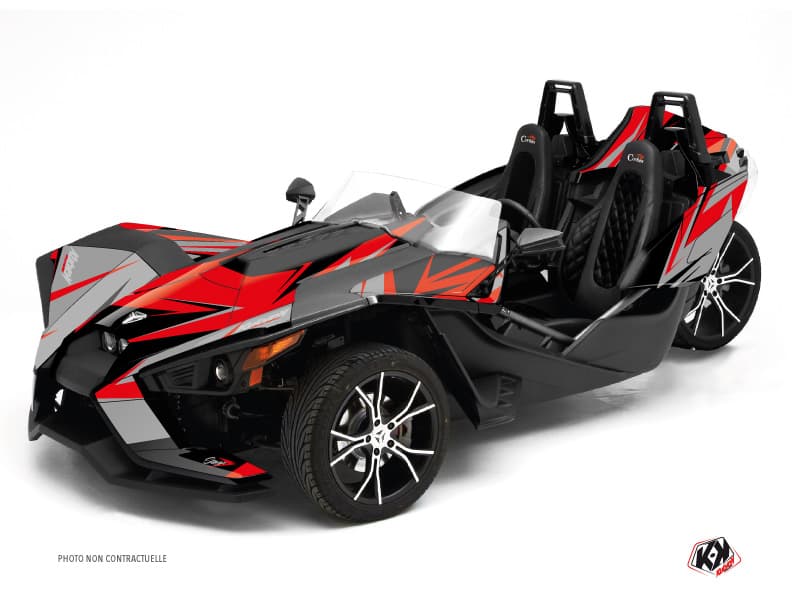 Kit graphique Hybride Stage Polaris Slingshot Gris Rouge
