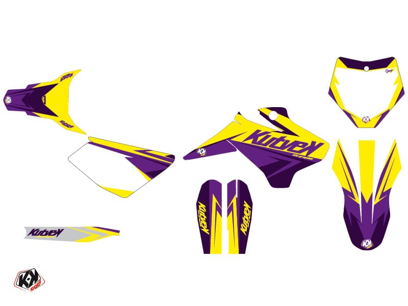 YCF SP Dirt Bike Stage Graphic Kit Yellow Purple | YCF | Kutvek - View 2