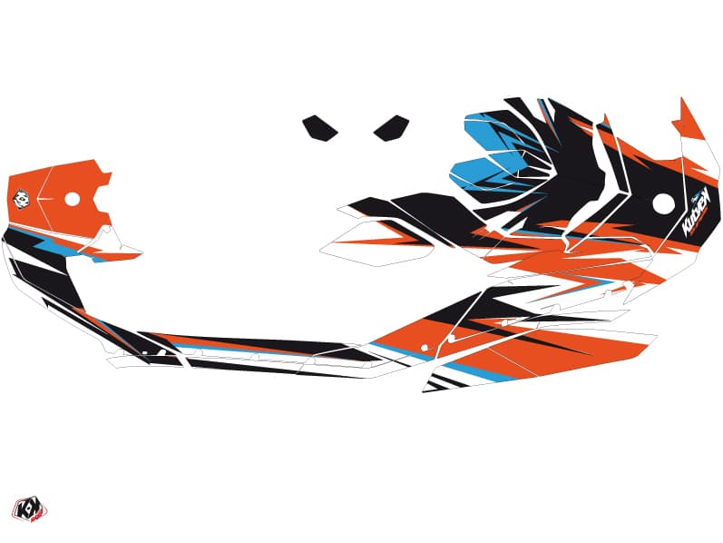 kit graphique jet-ski seadoo spark stage orange-bleu | Seadoo | Kutvek - View 2