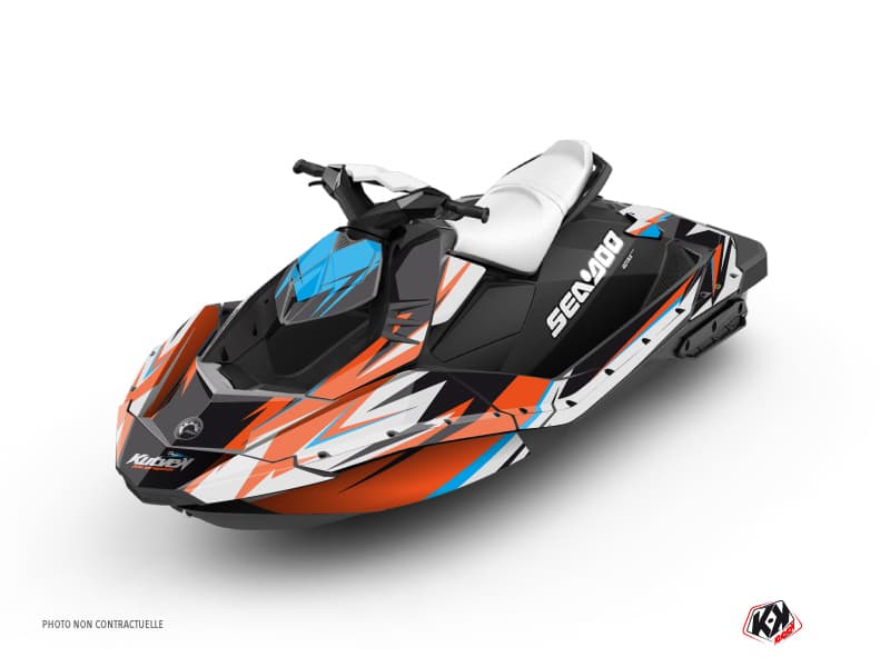 kit graphique jet-ski seadoo spark stage orange-bleu | Seadoo | Kutvek