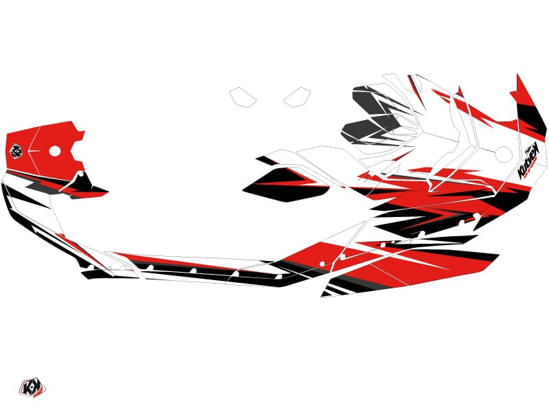 kit graphique jet-ski seadoo spark stage rouge-noir | Seadoo | Kutvek - View 2