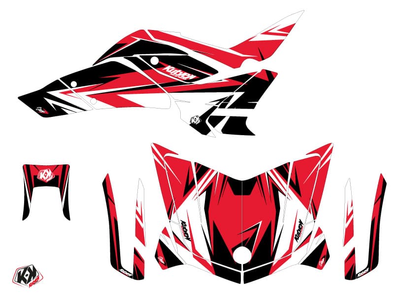 kit graphique  stage rouge hybride can-am spyder f3 | Can am | Kutvek - View 2