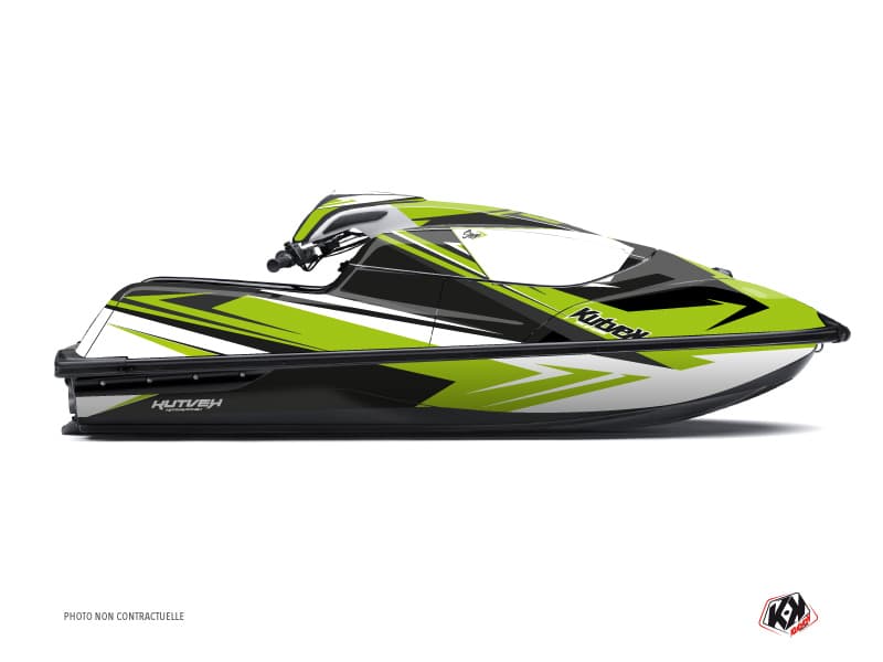 kit graphique jet-ski kawasaki sx-r stage vert  