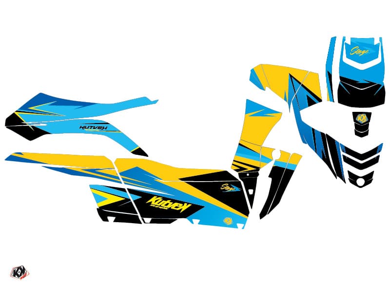 kit graphique ssv yamaha yxz 1000 r stage jaune-bleu | Yamaha | Kutvek - View 2