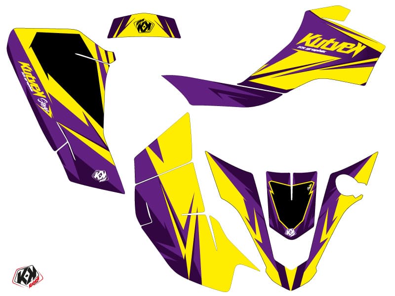 kit graphique quad suzuki quadsport 50 z stage jaune-violet | Suzuki | Kutvek - View 2