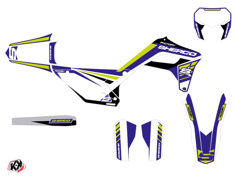 Graphic Kit Dirt Bike Stam Sherco SE / SEF Blue | Sherco | Kutvek - View 2