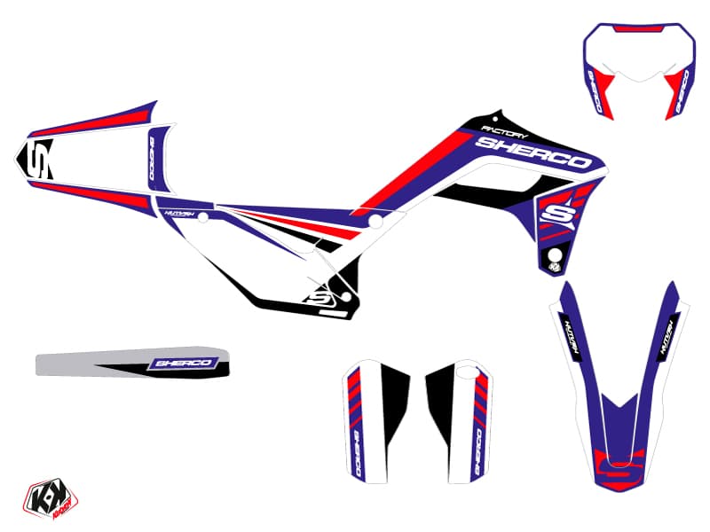 Sherco SE / SEF Dirt Bike Stam Graphic Kit Red | Sherco | Kutvek - View 2