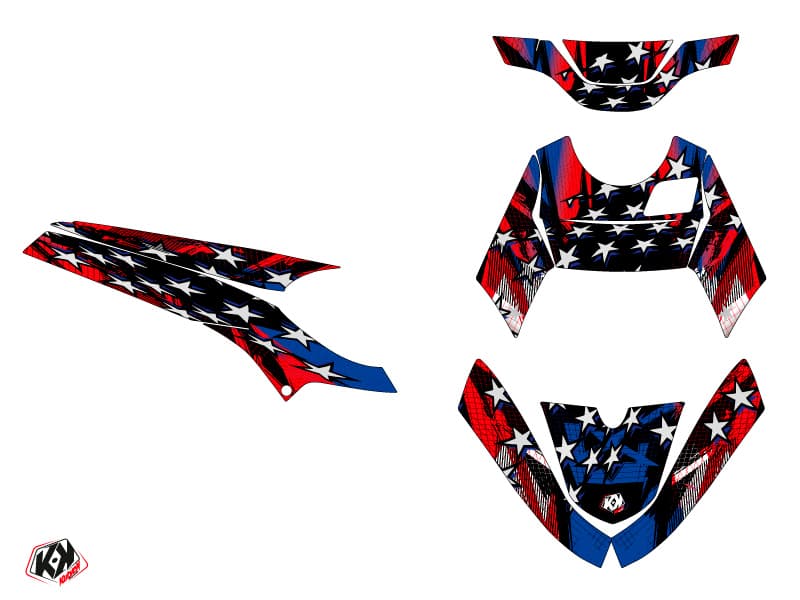 kit graphique scooter stars yamaha bws bleu | Yamaha | Kutvek - View 2