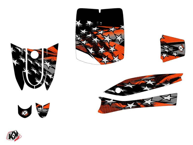kit graphique scouter mbk eco-3 stars orange | MBK | Kutvek - View 2