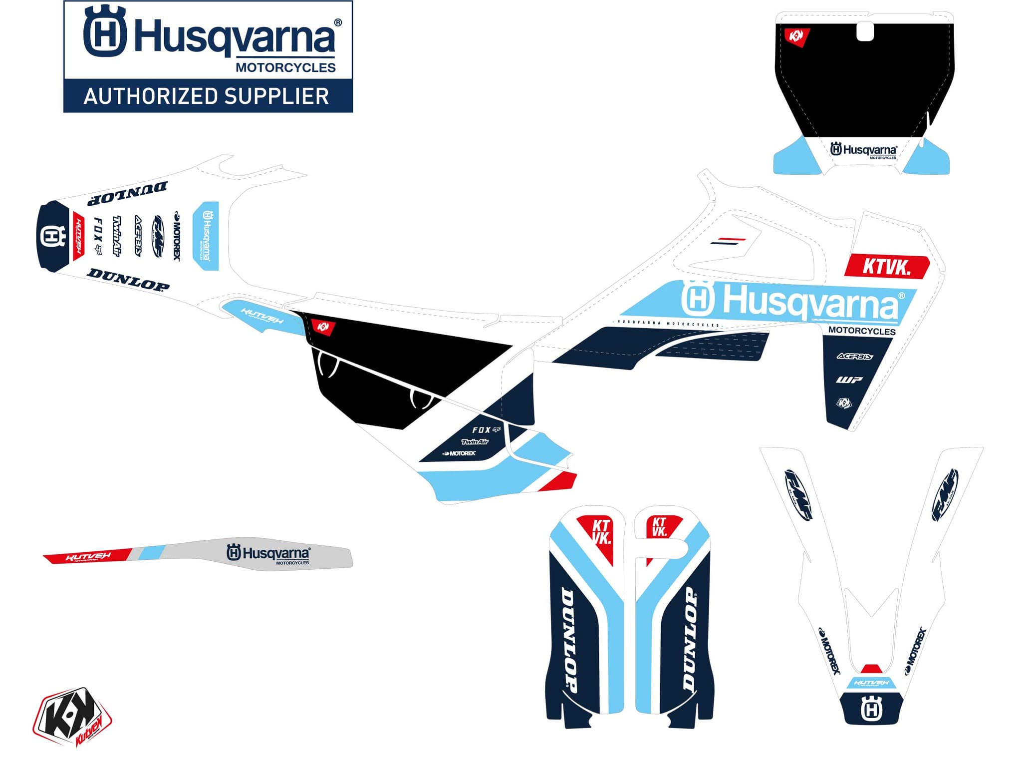 Start Husqvarna FC 250 Blue Dirt Bike Graphic Kit | Husqvarna | Kutvek - View 2