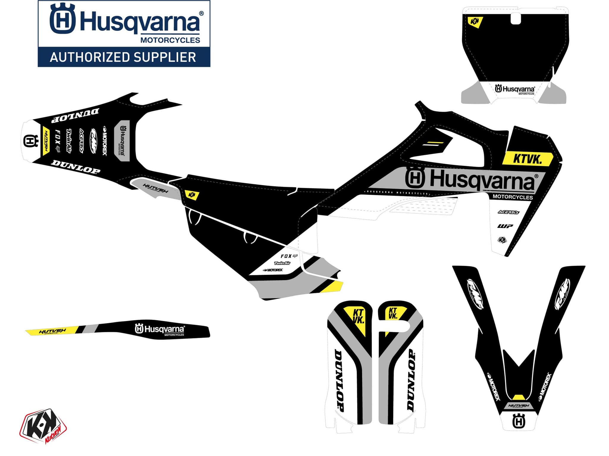 kit de decoración motocross husqvarna fc 250 start amarillo | Husqvarna | Kutvek - View 2
