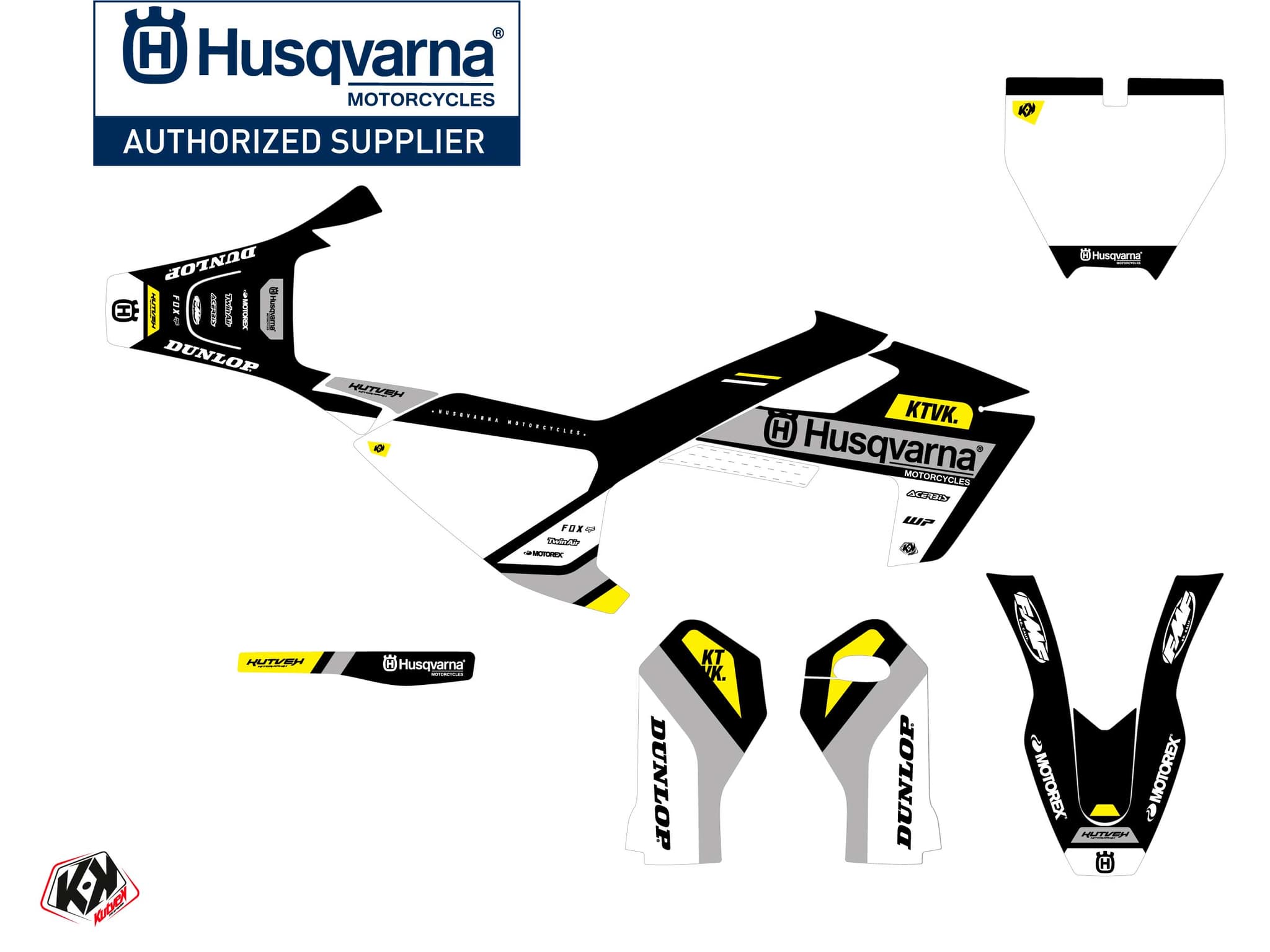 kit graphique motocross husqvarna tc 50 start jaune | Husqvarna | Kutvek - View 2