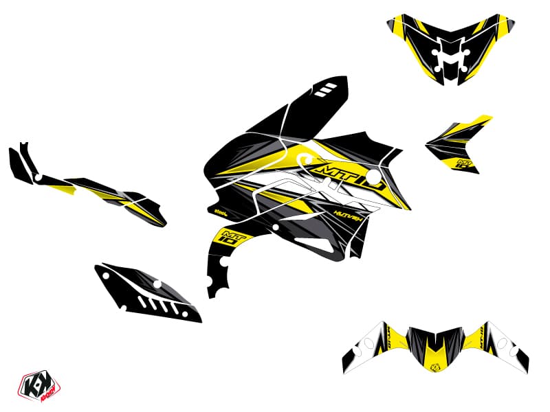 Yamaha MT 10 Street Bike Steel Graphic Kit Black Yellow | MT | Kutvek - View 2