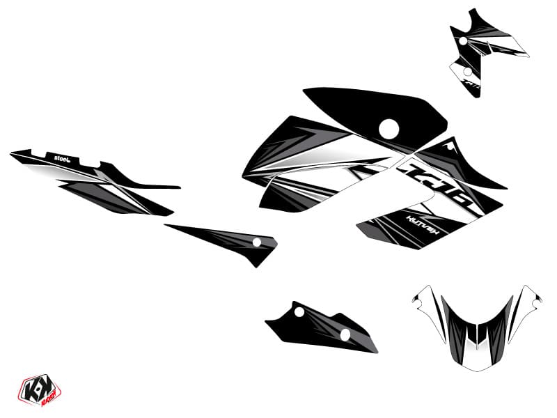 Yamaha XJ6 Street Bike Steel Graphic Kit Black White | Yamaha | Kutvek - View 2