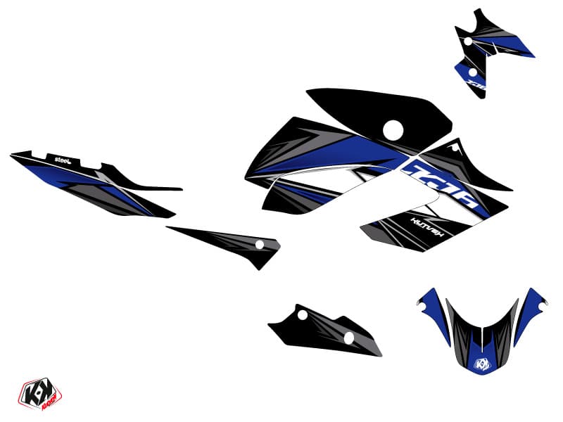 Steel Graphic Kit Yamaha XJ6 Street Bike Black Blue | Yamaha | Kutvek - View 2