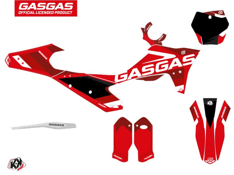 deko-set moto-cross stella gasgas mc 125 rot | GASGAS | Kutvek - View 2