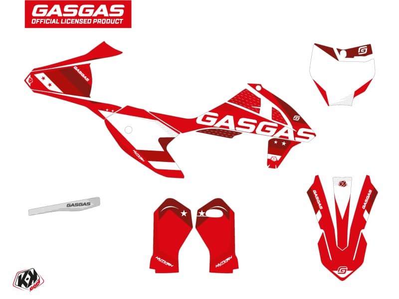 deko-set moto-cross stella gasgas mc 50 rot | GASGAS | Kutvek - View 2
