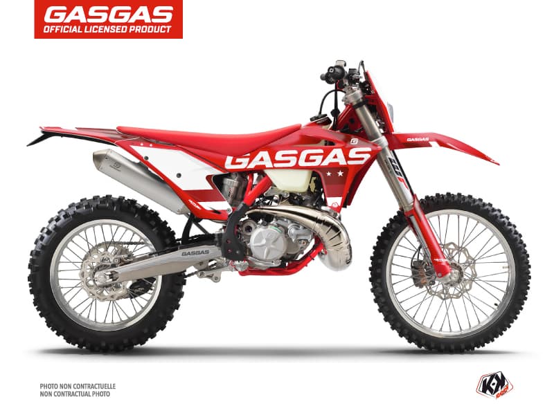 kit graphique motocross gasgas ec stella rouge  