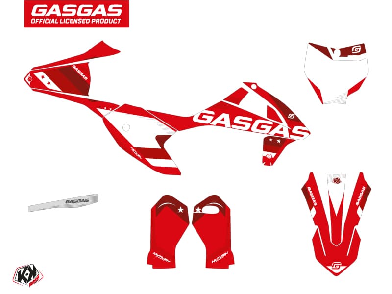 kit decorativo moto-cross stella gasgas mc-e 5 rosso | GASGAS | Kutvek - View 2