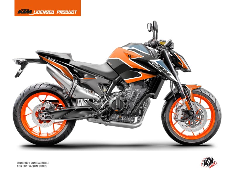 Kit graphique Moto Storm KTM Duke 790 Orange Bleu