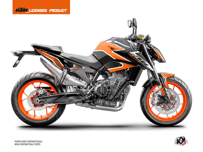 kit graphique moto ktm duke 790 storm orange-noir  