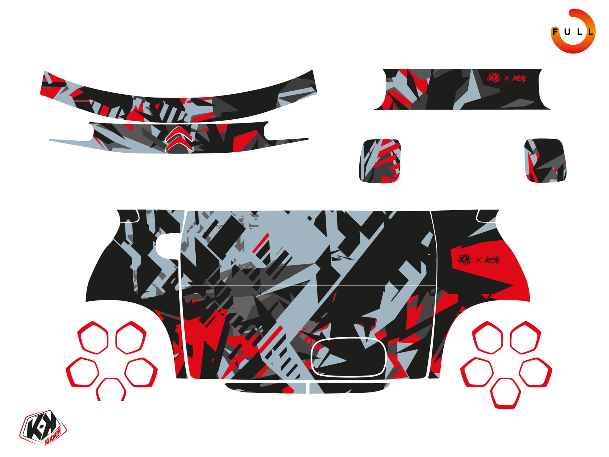 kit decorativo  street blu veicoli da golf citroën ami | Citroen | Kutvek - View 2