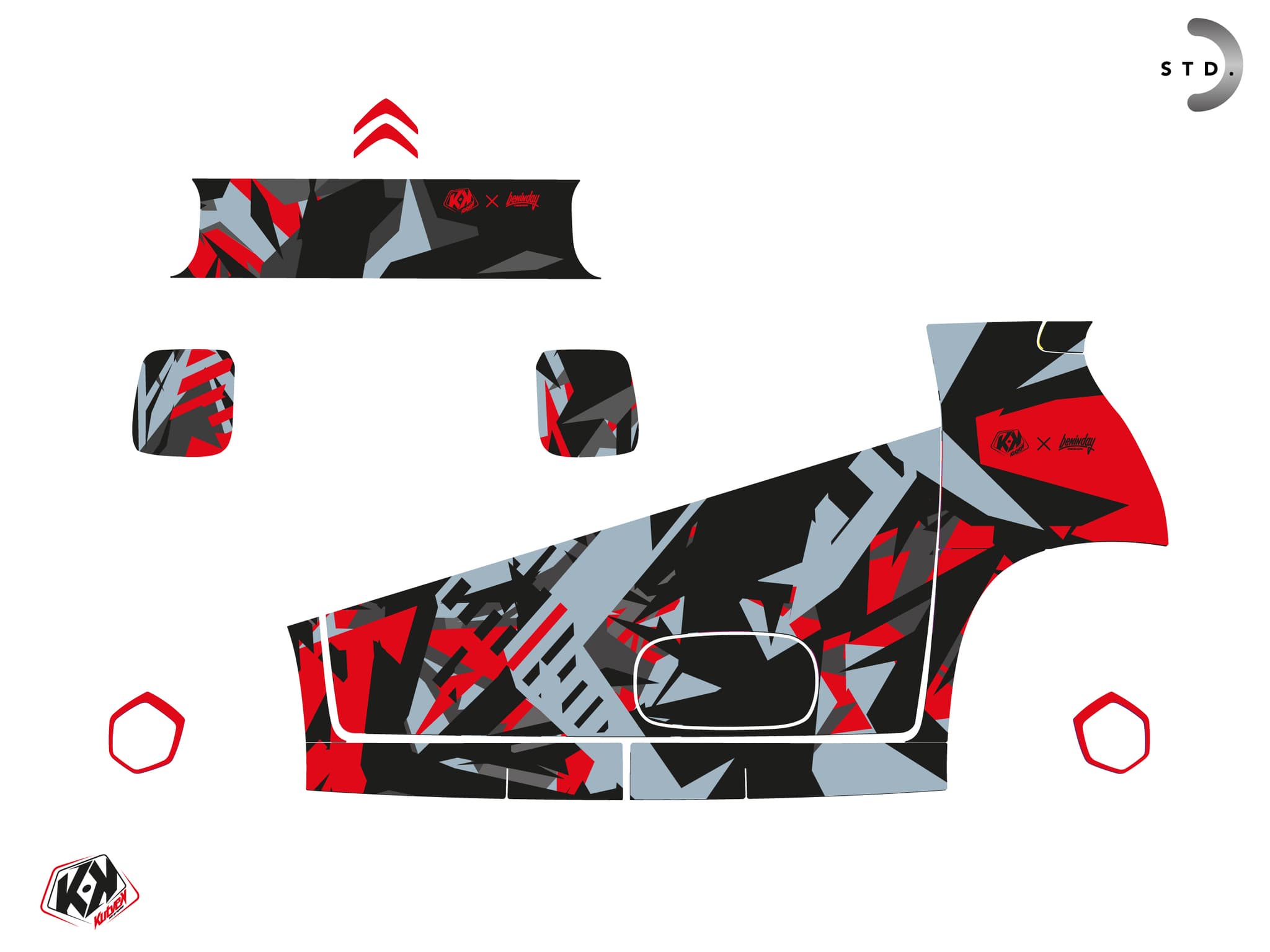 kit decorativo  street blu veicoli da golf citroën ami | Citroen | Kutvek - View 4