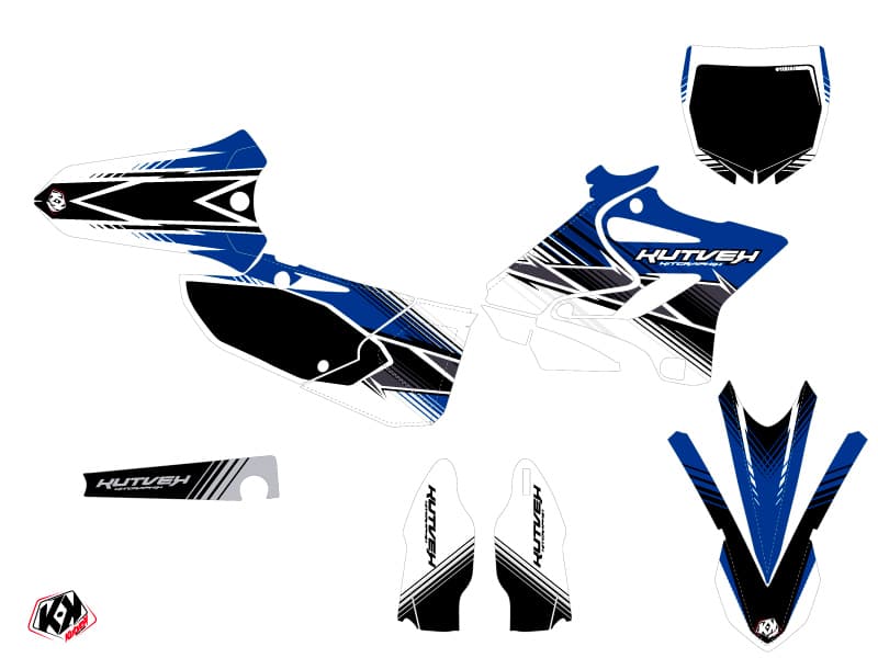 kit decorativo moto-cross stripe yamaha 125 yz blu | 125 YZ | Kutvek - View 2