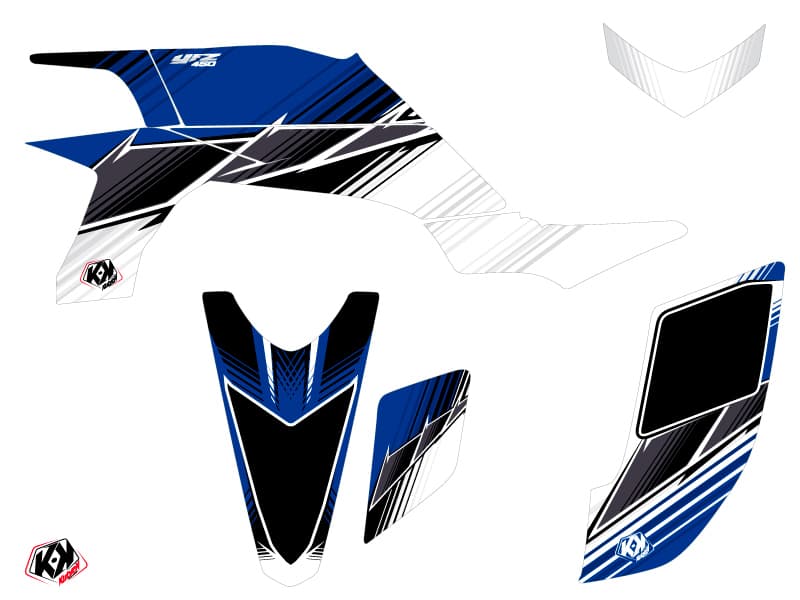 Kit graphique Quad Stripe Yamaha 450 YFZ Bleu | Yamaha | Kutvek - View 2