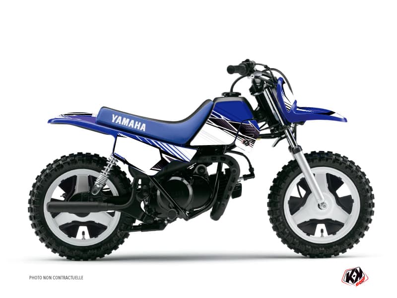Kit graphique Moto Cross Stripe Yamaha PW 50 Bleu
