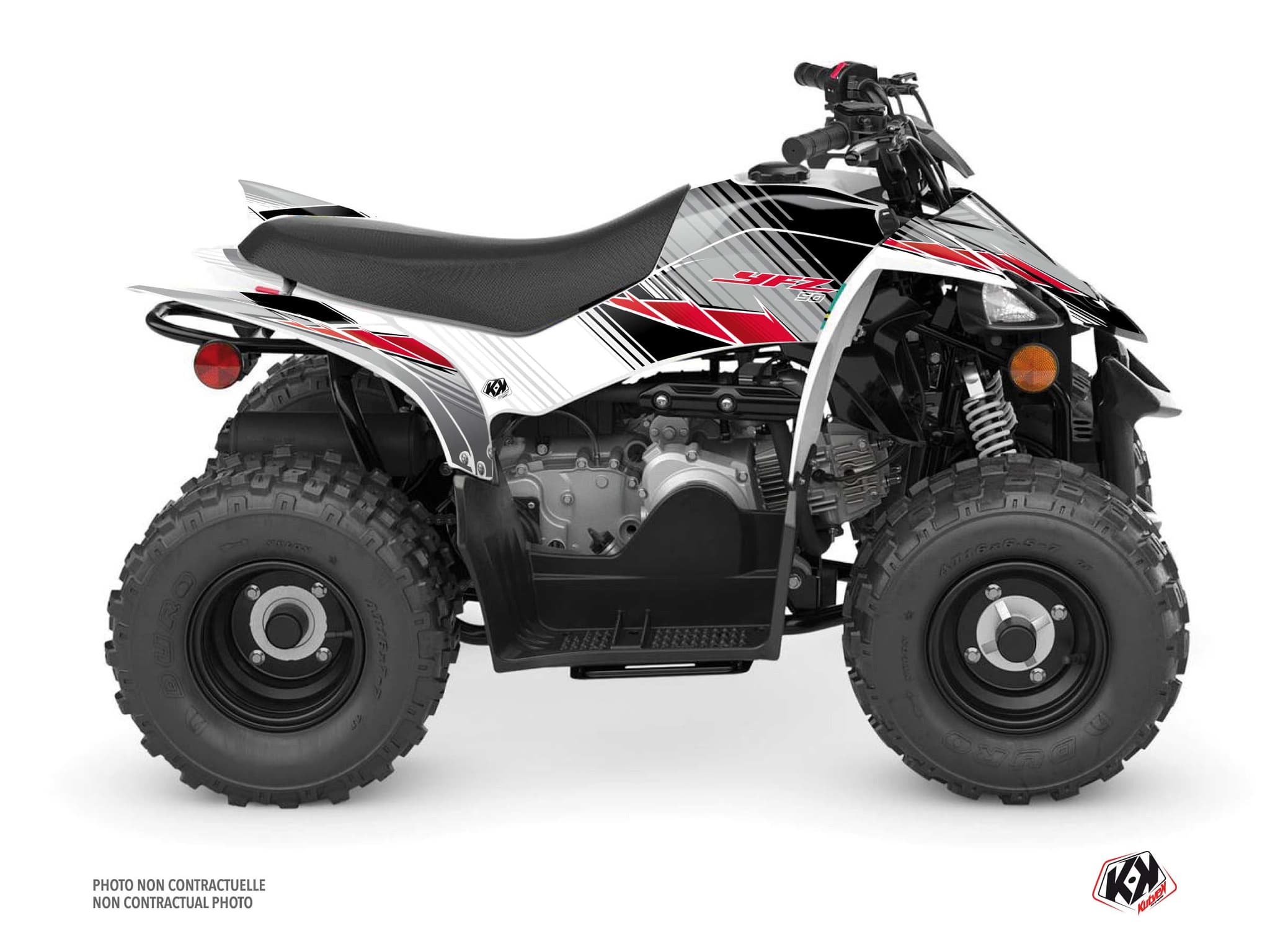 Kit Graphique Quad Stripe Yamaha 50 YFZ Rouge