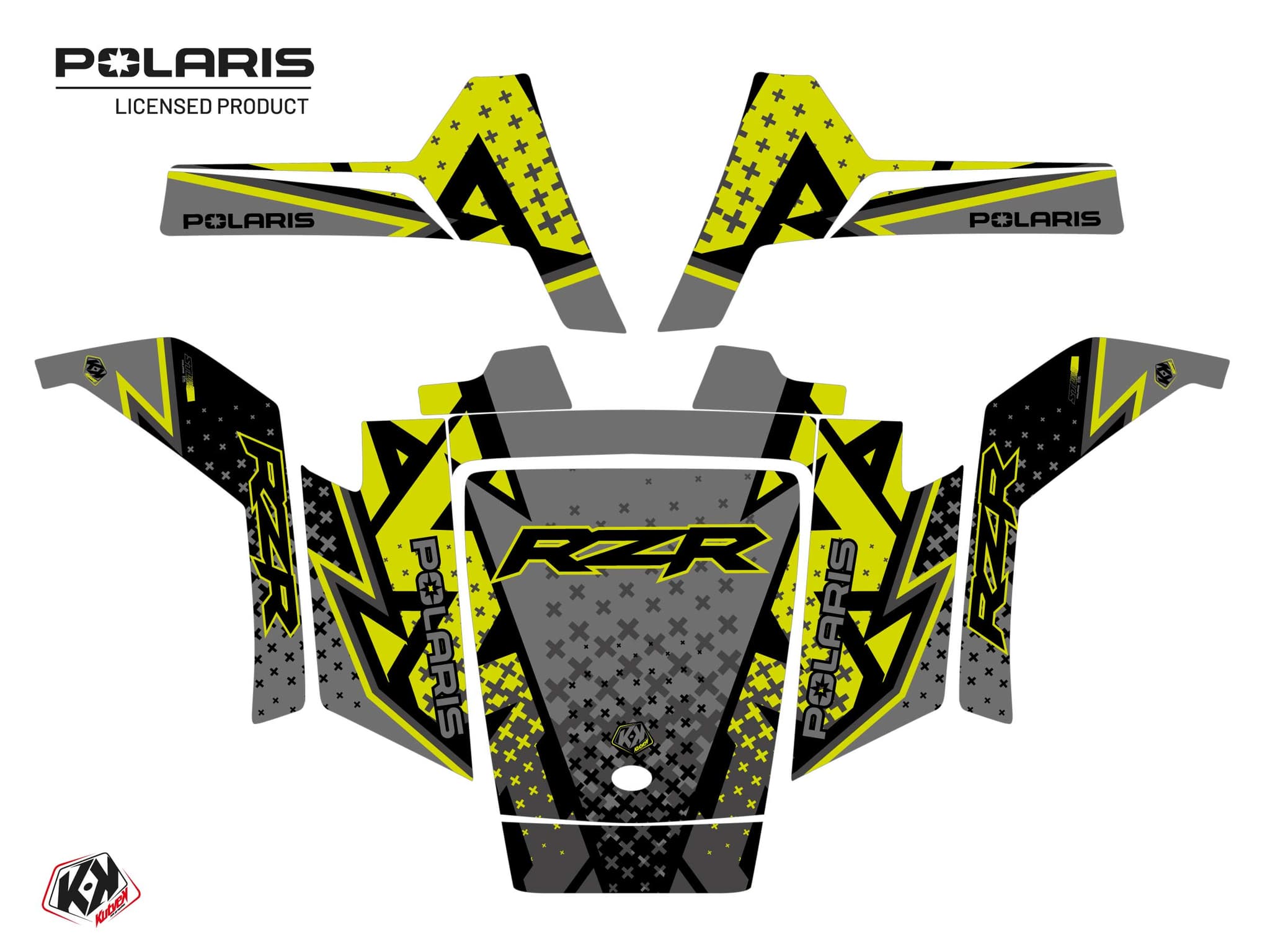 kit graphique ssv polaris rzr 170 stun jaune | Polaris | Kutvek - View 2